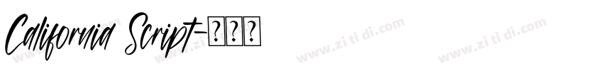 California Script字体转换 California Script字体转换